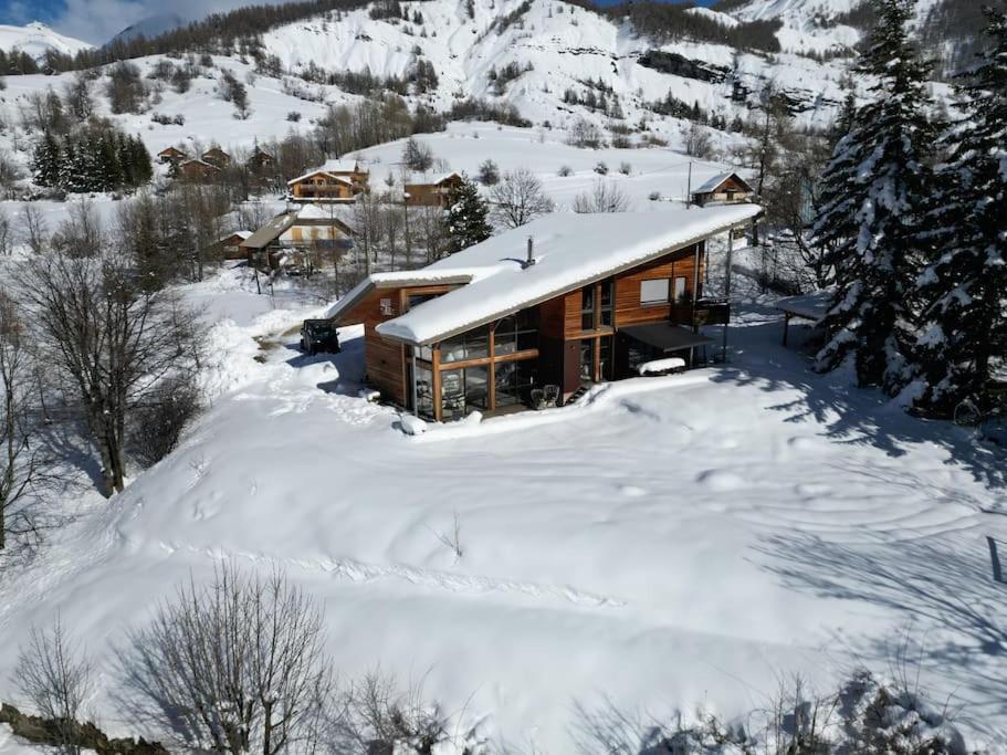 Chalet D'Architecte Avec Vue Panoramique Allos Zewnętrze zdjęcie